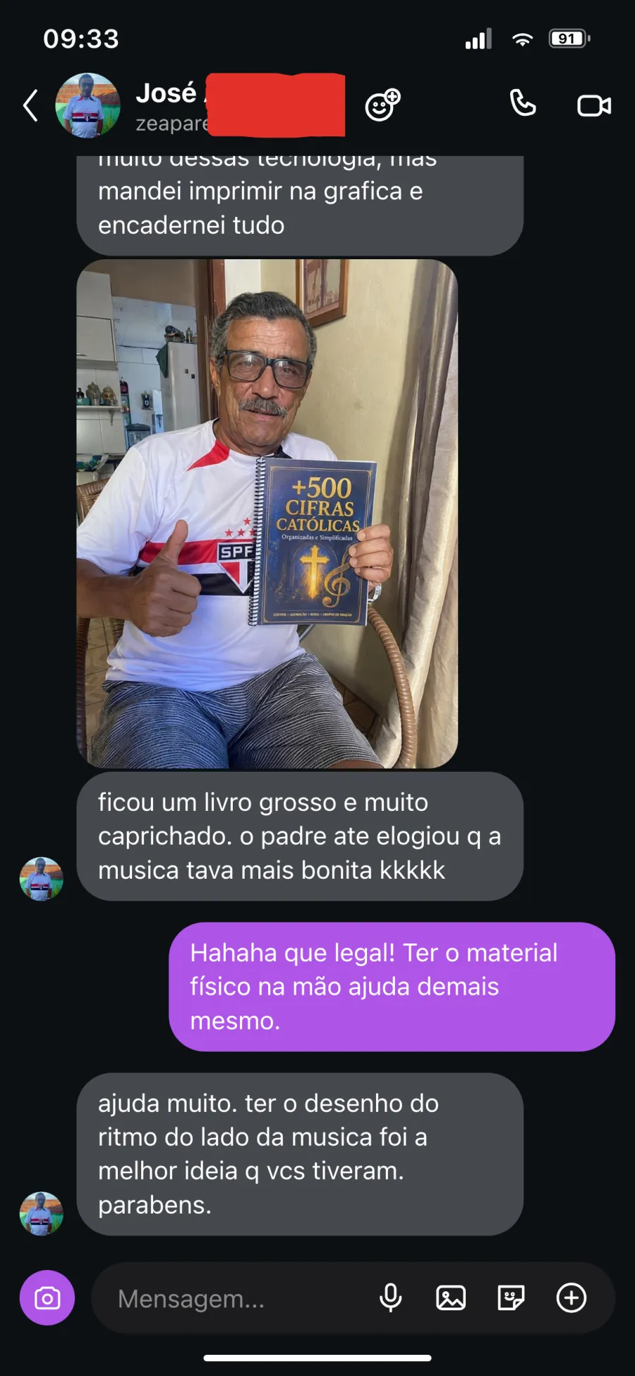 Depoimento de cliente