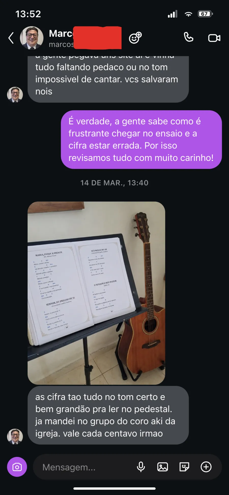 Depoimento de cliente